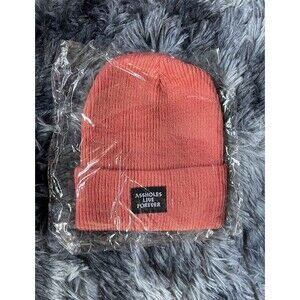 As$holes Live Forever ALF Embroidered Beanie Knit Winter Hat Linda Finegold NEW